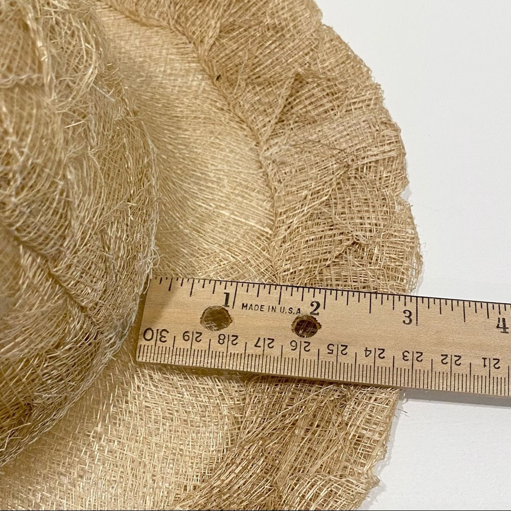 New vintage Daniele Meucci 100% Natural Straw unique checkerboard Woven Hat. - Picture 12 of 12